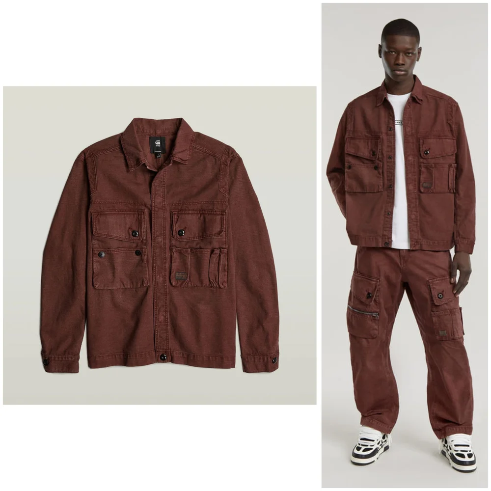 NWT, G-STAR UTILITY OVERSHIRT Denim Jacket In Faded Autumn Leaves